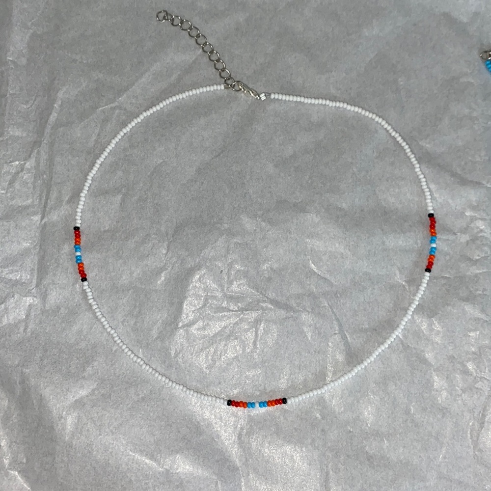 Glass seed bead necklace